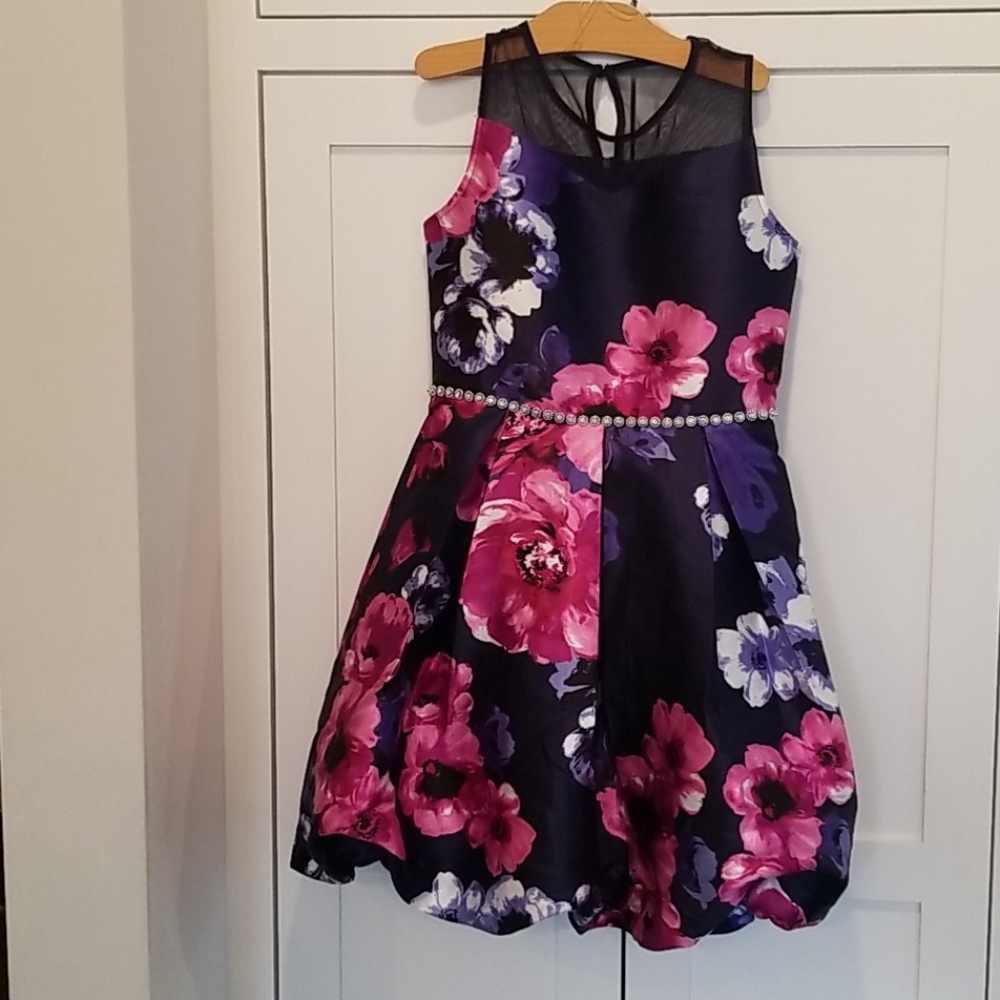 Big Girl purple flower dress For EASTER Size 12